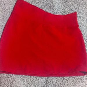 Forever 21 Stretch Mini Skirt Red